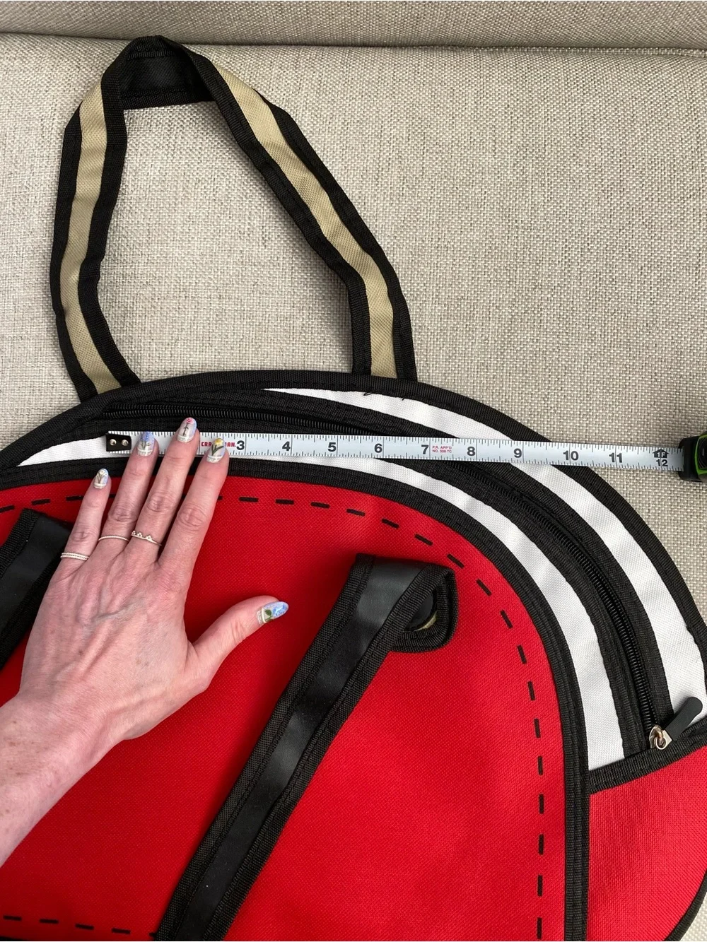 NWOT Novelty 2D-to-3D Illusion Drawing Style Shoulder Bag